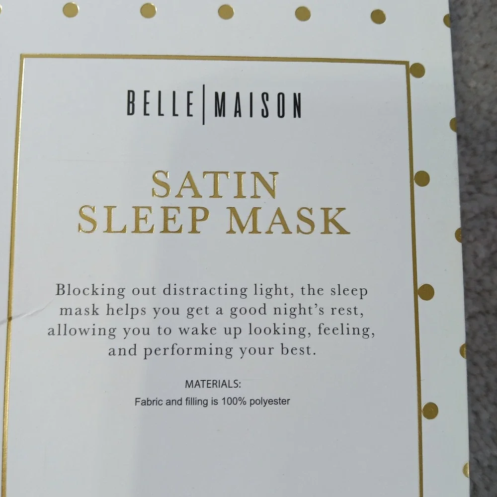 Belle Mason Luxury Satin Floral Print Sleep Mask New In Box